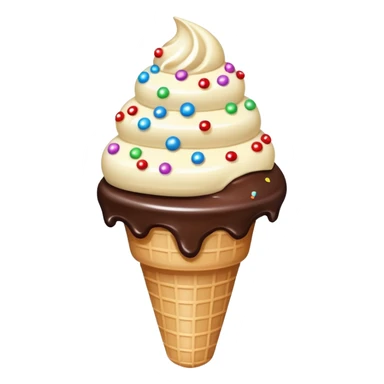 Icecream with toppins on the top sticker