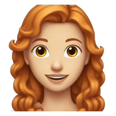 jeune femme rousse souriante sticker