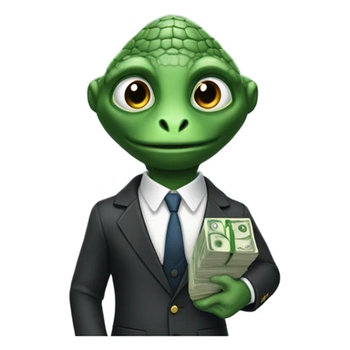 capitalist reptilian banker sticker