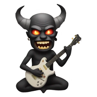 demon making music sticker