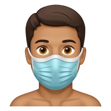 man, facemask sticker