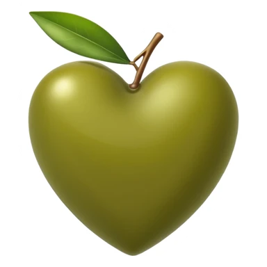 corazón verde oliva sticker