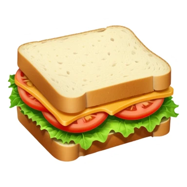 create a half sliced sandwich  sticker