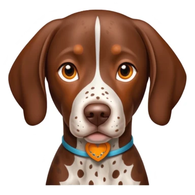 orange spotted face and back german short haired pointer sticker