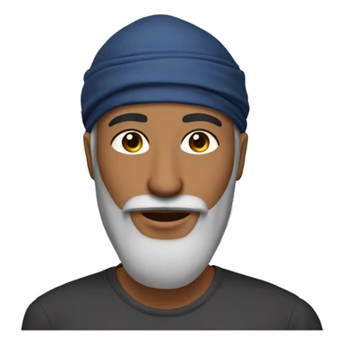 Muslim man with a beard no mustache sticker