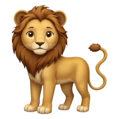 in lion family, only Kid Girl lion., full body, single tail sticker