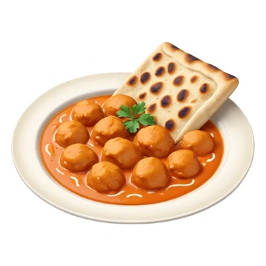 butter chicken and naan bread sticker
