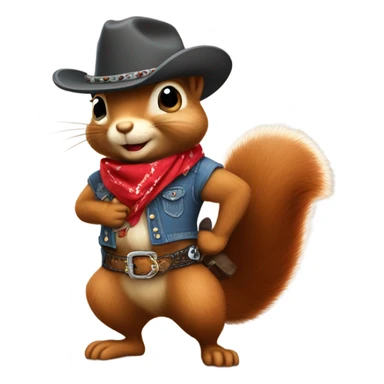 Cowgirl squirell sticker