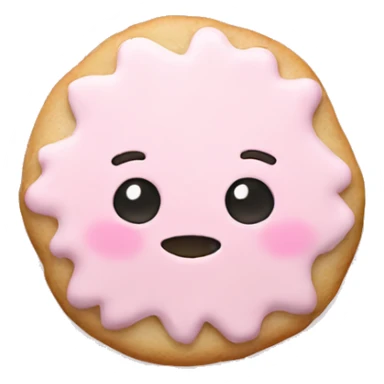 pale pink christmas cookie sticker