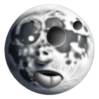 Moon blowing a kiss sticker