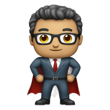 business man as a superhero full body sticker