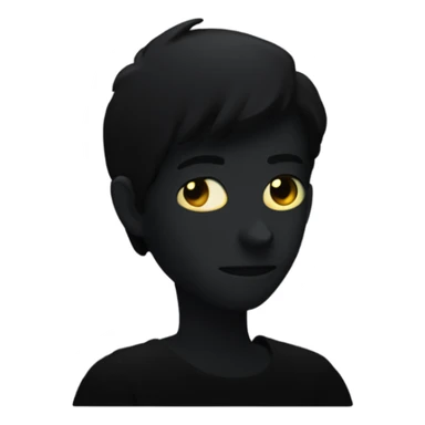 A semi-transparent, dark silhouette of a character, with faint glowing edges and a slightly distorted form sticker