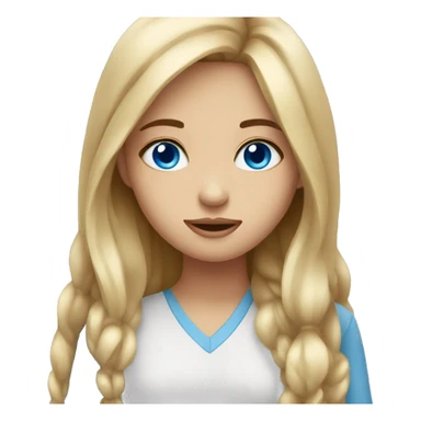 Girl wt Blue eyes sticker