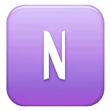 Netflix aesthetic "N" logo in pastel purples sticker