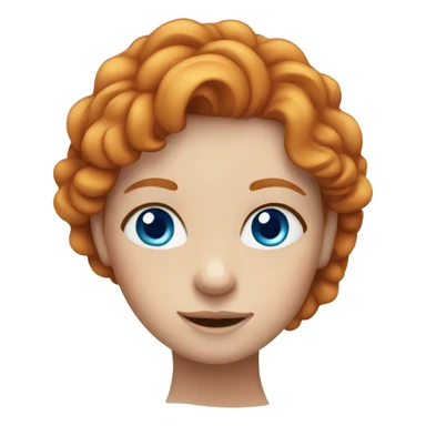 ginger girl with blue eyes sticker