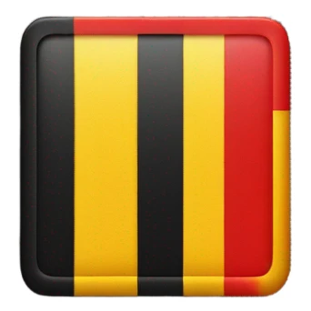 a black and red rectangle with a medium-sized yellow circle in the middle sticker
