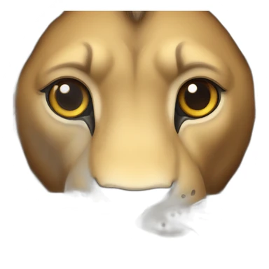 Lion avec tête de moineau sticker