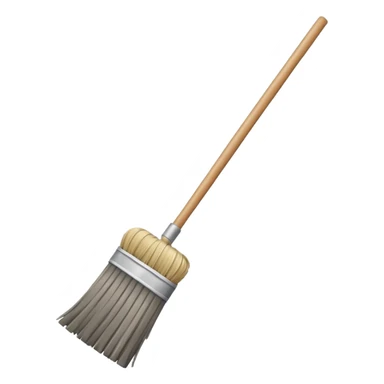 create a broom emoji sweeping away some dust  sticker