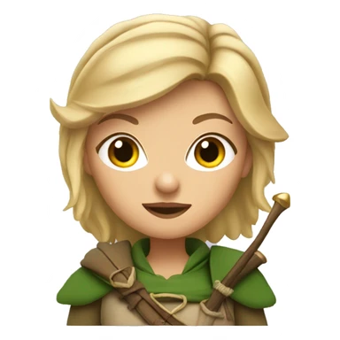 robin hood female with blond hair sticker