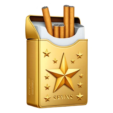 seven stars cigaret pack sticker