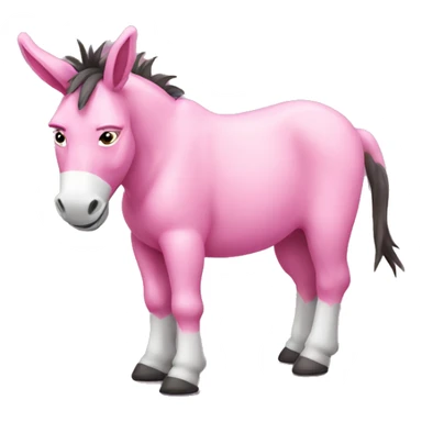 Pink donkey sticker
