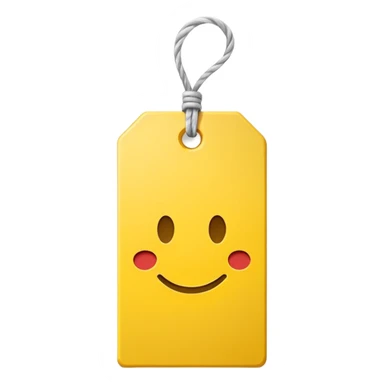  yellow white Price tag sticker