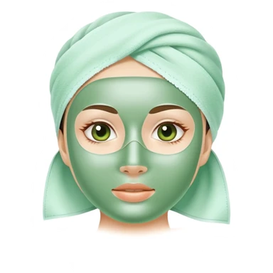 Natural spa treatment face mask sticker