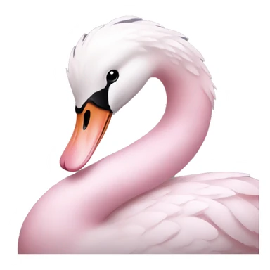pastel pink swan sticker