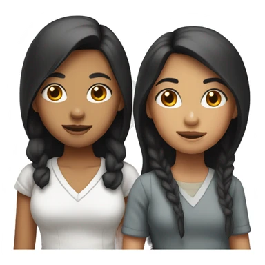 "Two high school girls, one with black hair and the other with red hair." sticker