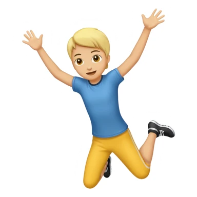 Make an emoji of a person jumping sticker