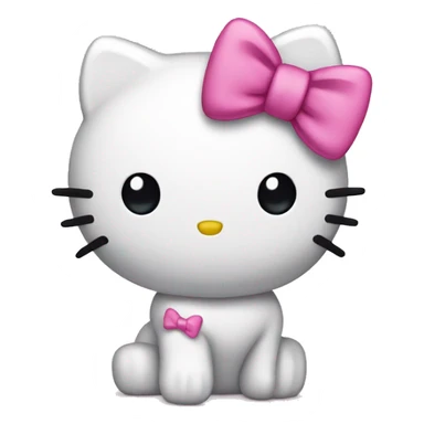 hello kitty with pink bow sticker
