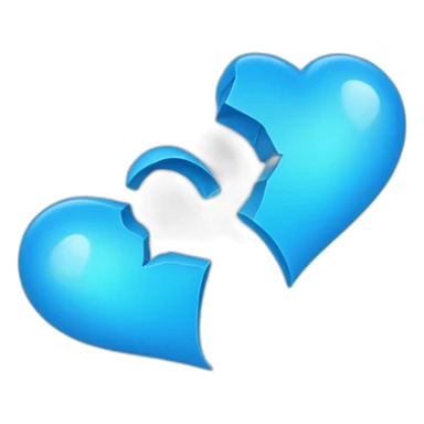 Blue heart break  sticker