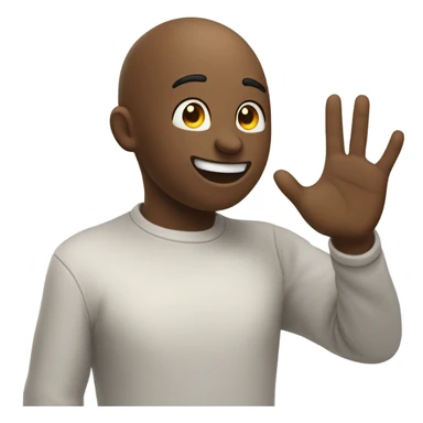 Boo man saying hi to a friend  sticker