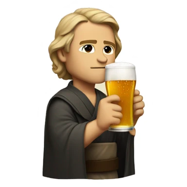 skywalker drinking beer sticker