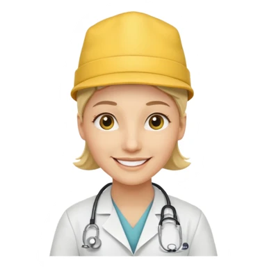 doctor with yellow hat sticker