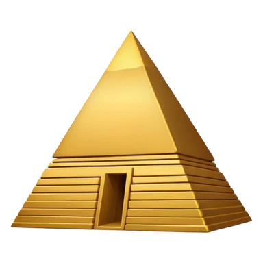 Egypt Pyramid, digital art emoji style, with professional lighting, no face on objects, white background sticker