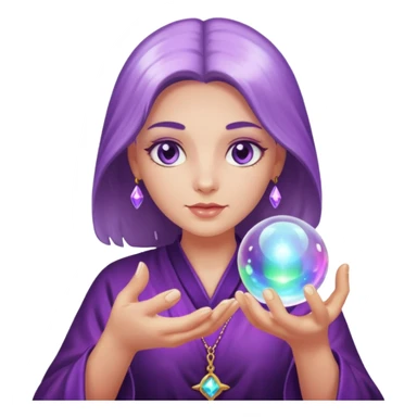 psychic holding magic glass ball sticker