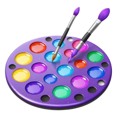 glitter purple art pincel pallet sticker