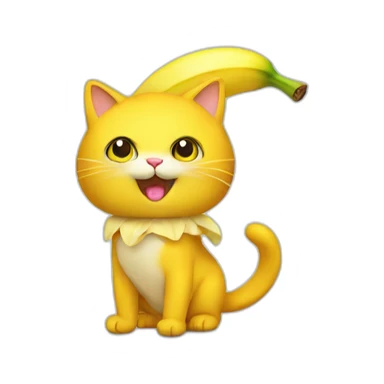 Cat Wearing A Banana Costume sticker