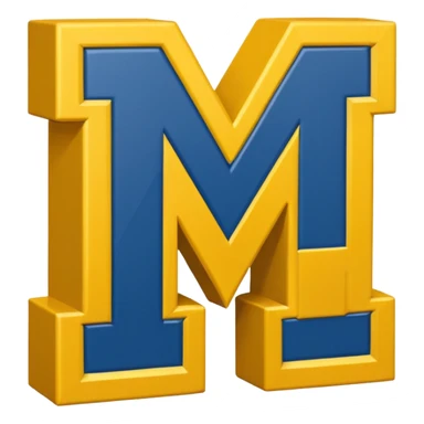 make an emoji of the michigan logo sticker