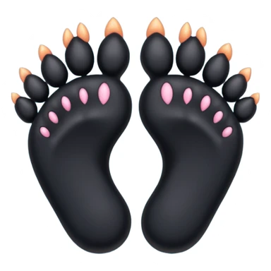 black cat's feet sticker