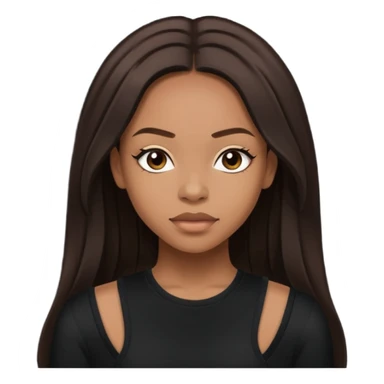 Shamari Fears-DeVoe from Blaque with long dark brown hair sticker