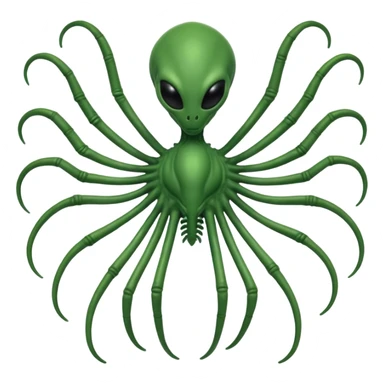 Alien with 15 arms 20 legs and 300000000000 eyes sticker