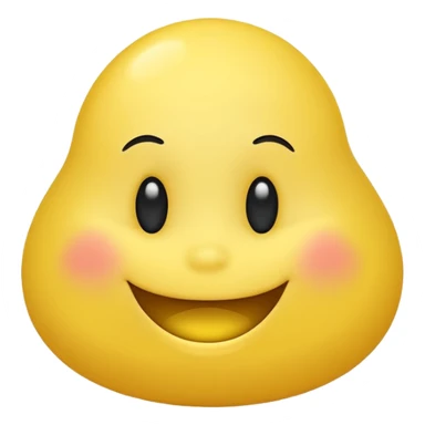 Yellow blob with face sticker