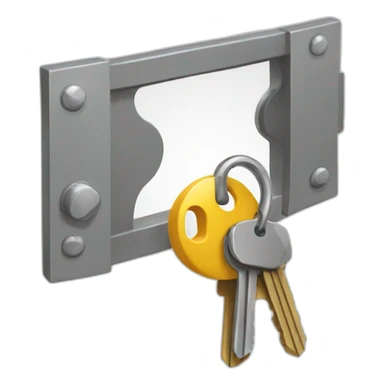 cerradura con llave sticker