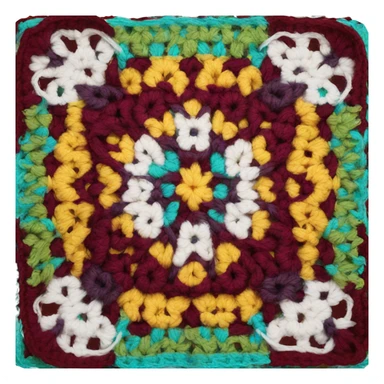 crochet granny square scarf sticker