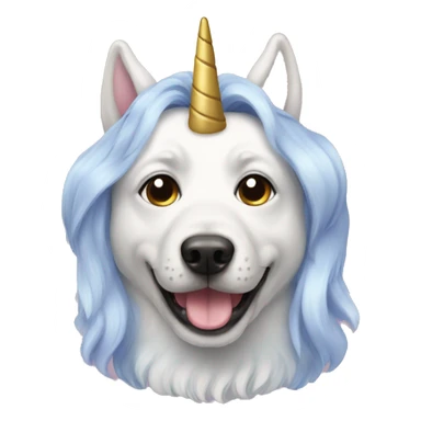 Dog mixed with unicorn  sticker