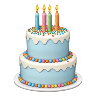 un gateau d'anniversaire en ligne blanche sticker