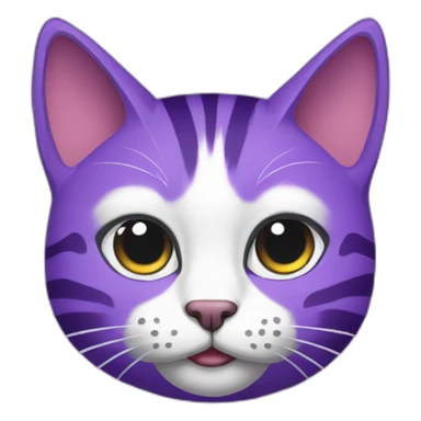 Purple cat twitch streamer sticker