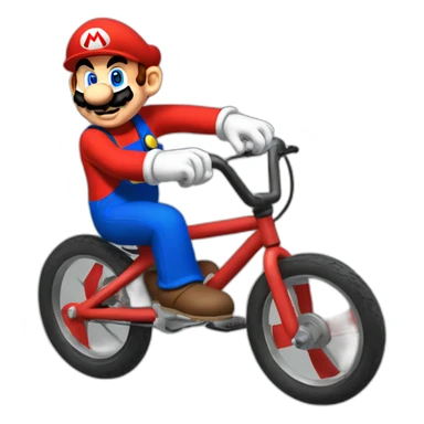 Mario on bmx sticker